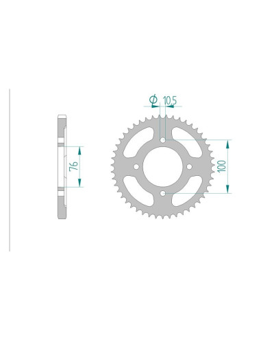 Kit chaine AFAM acier SUZUKI RGF 125 FUN N,P,R pas 428 1992 à 1994