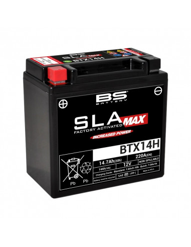 Batterie BS BATTERY SLA Max sans entretien activé usine - BTX14H