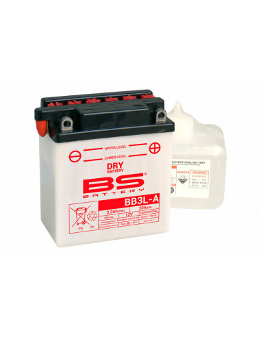 Batterie BS BATTERY Haute-performance avec pack acide - BB3L-A