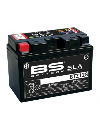 Batterie BS BATTERY SLA sans entretien activé usine - BTZ12S