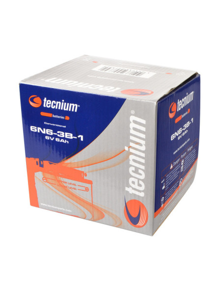 Batterie TECNIUM conventionnelle avec pack acide - 6N6-3B-1