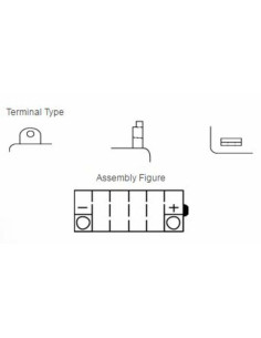 Batterie YUASA conventionnelle sans pack acide - YB5L-B 2