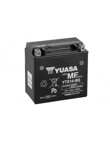 Batterie YUASA Sans entretien avec pack acide - YTX14-BS