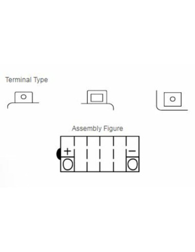 Batterie YUASA conventionnelle sans pack acide - YB16B-A