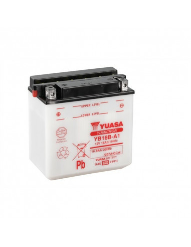 Batterie YUASA conventionnelle sans pack acide - YB16BA-1