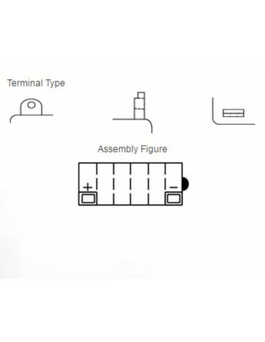Batterie YUASA conventionnelle sans pack acide - 12N7-4A