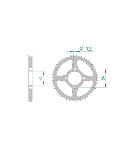 Kit chaine AFAM acier SUZUKI RV 125 K7,K8,K9,L0,L1,L2,L3 VAN VAN pas 428 2007 à 2013