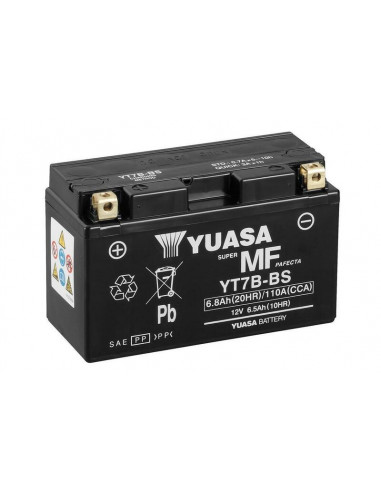 Batterie YUASA Sans entretien avec pack acide - YT7B-BS