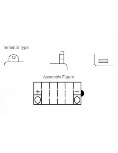 Batterie YUASA conventionnelle sans pack acide - YB16-B 2