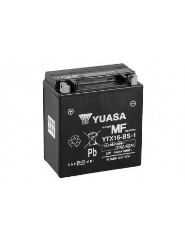 Batterie YUASA Sans entretien avec pack acide - YTX16-BS-1