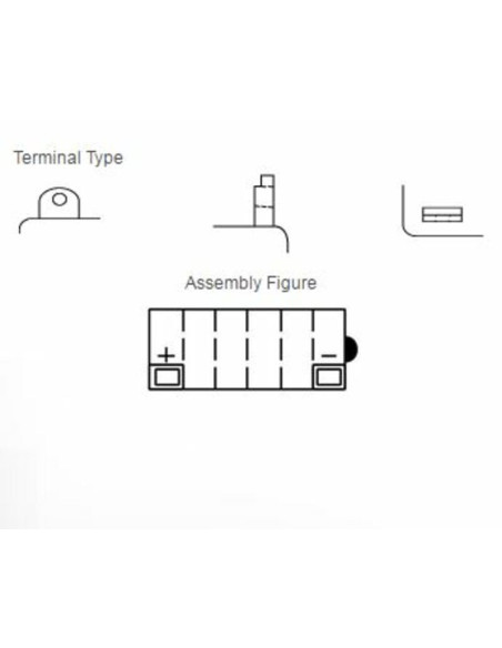 Batterie YUASA conventionnelle sans pack acide - 12N7D-3B