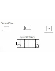 Batterie YUASA conventionnelle sans pack acide - YB14-A2 2