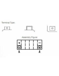 Batterie YUASA Sans entretien avec pack acide - YT12B-BS 2