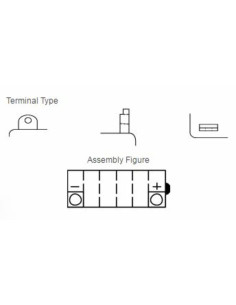 Batterie YUASA conventionnelle sans pack acide - YB9L-B 2