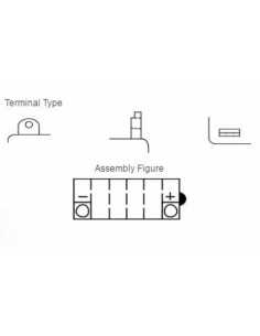 Batterie YUASA conventionnelle sans pack acide - YB10L-BP 2