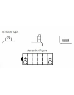 Batterie YUASA conventionnelle sans pack acide - YB7-A 2
