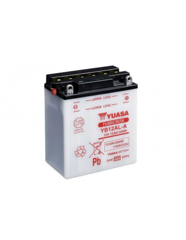 Batterie YUASA conventionnelle sans pack acide - YB12AL-A