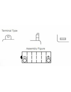 Batterie YUASA conventionnelle sans pack acide - YB12AL-A 2