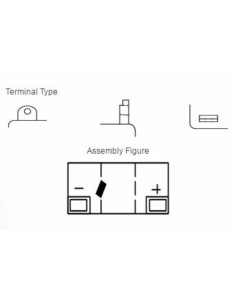 Batterie YUASA conventionnelle sans pack acide - 6N6-3B 2
