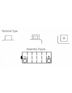 Batterie YUASA conventionnelle sans pack acide - YB10L-A2 2