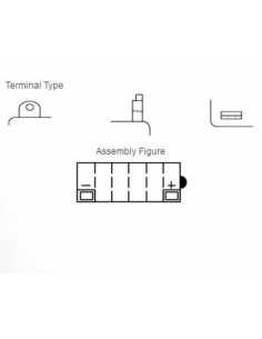 Batterie YUASA conventionnelle sans pack acide - 12N7-3B 2