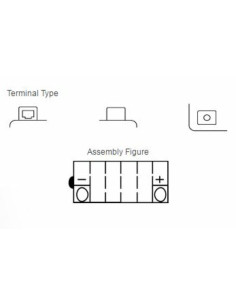 Batterie YUASA conventionnelle sans pack acide - YB16AL-A2 2