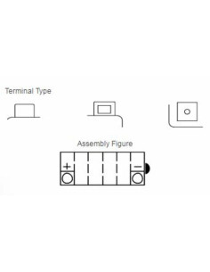 Batterie YUASA conventionnelle sans pack acide - YB14-B2 2