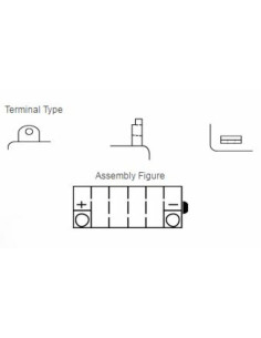 Batterie YUASA conventionnelle sans pack acide - YB9-B 2