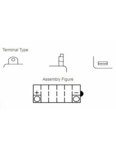 Batterie YUASA conventionnelle sans pack acide - YB12A-B 2