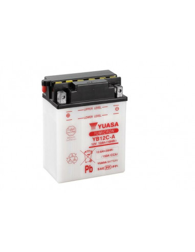 Batterie YUASA conventionnelle sans pack acide - YB12C-A