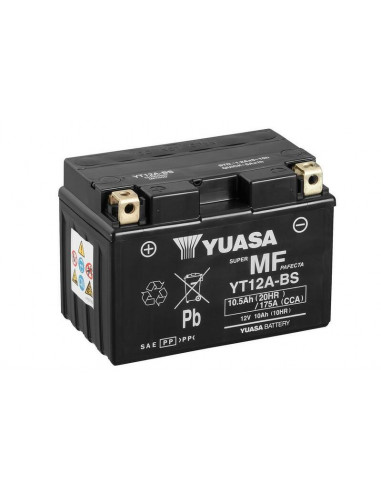 Batterie YUASA Sans entretien avec pack acide - YT12A-BS