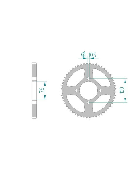 Kit chaine AFAM acier SUZUKI VL 125 X,Y,K1,K2,K3,K4,K5,K6,K7 INTRUDER pas 428 1999 à 2007