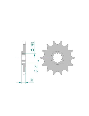 Kit chaine AFAM acier SUZUKI TSX 250 E,F,G,H,J,K pas 520 1984 à 1989