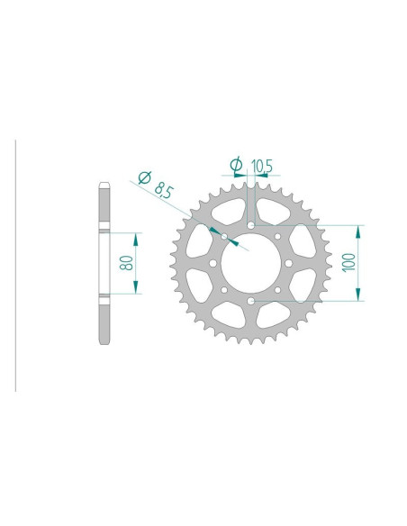 Kit chaine AFAM acier SUZUKI TU 250 X V,W,X pas 520 1997 à 1999